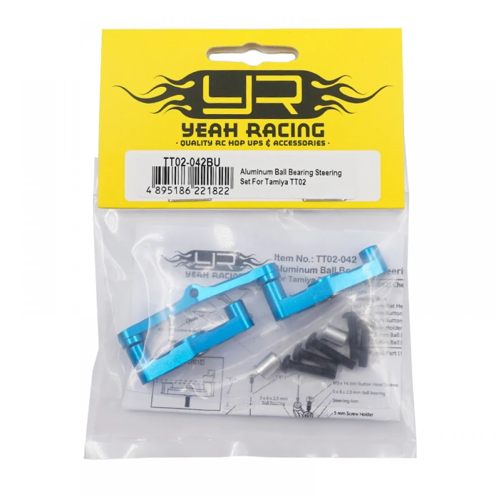 Yeah Racing Renvoi de Direction Alu Tamiya TT-02 TT02-042BU - Image 2