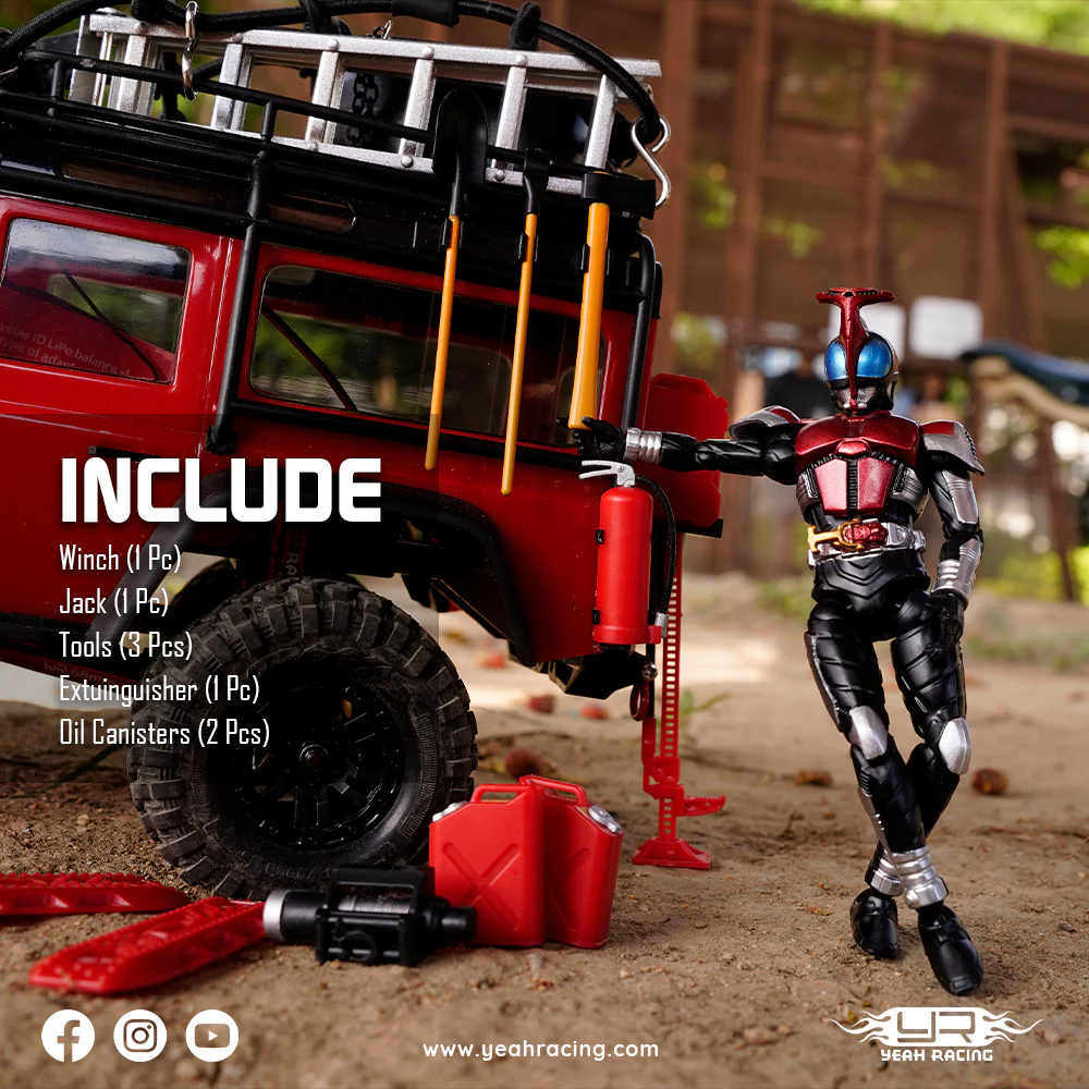 Yeah Racing Set Accessoires Crawler 1/18 ou 1/16 YA-0712RD - Image 6
