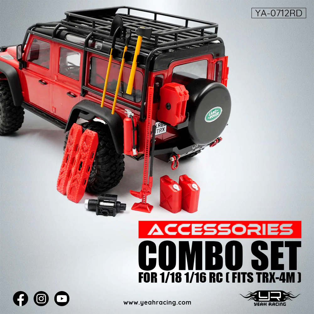 Yeah Racing Set Accessoires Crawler 1/18 ou 1/16 YA-0712RD - Image 9