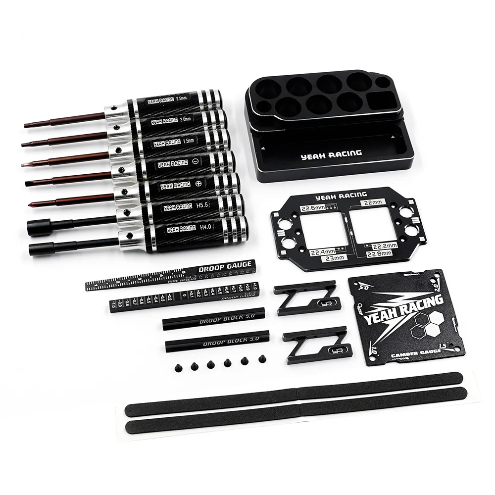 Yeah Racing Set outils + Réglage + Support Alu Kyosho Mini-Z  YT-0254BK