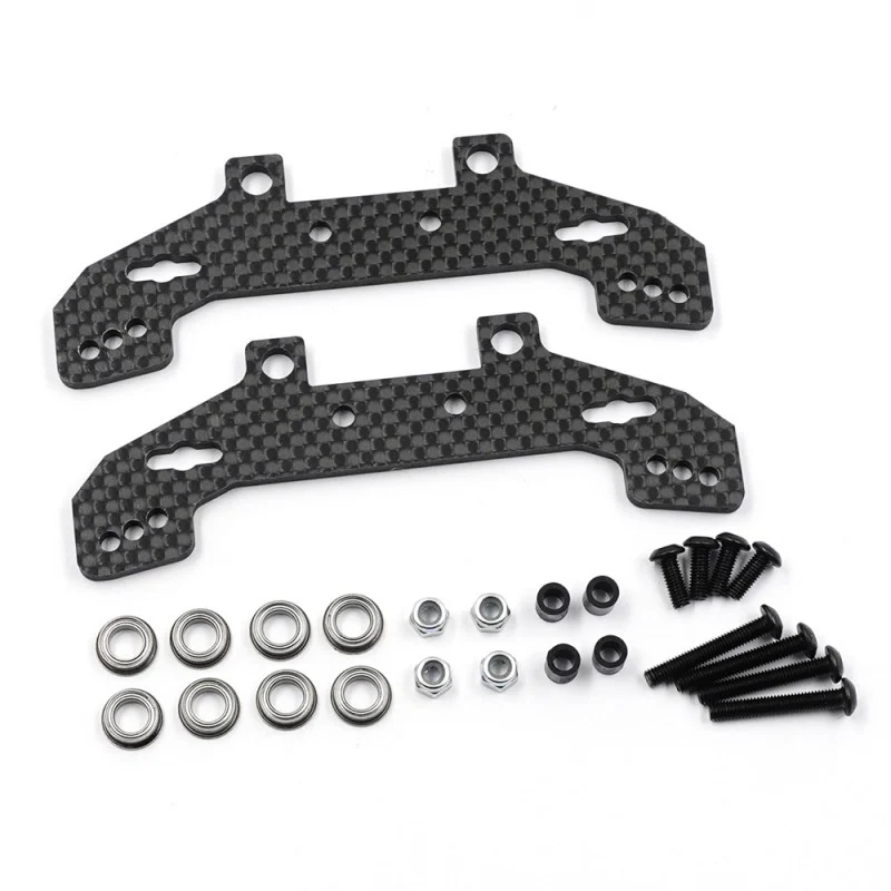 Yeah Racing Support amortisseurs Avant et Arrière Carbone (2Pcs) TT-02 TATT-085BK