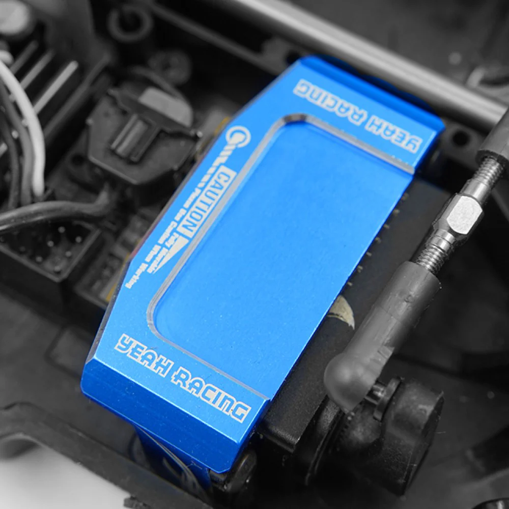Yeah Racing Support de servo Alu Bleu Tamiya TT-02 TATT-057BU - Image 2